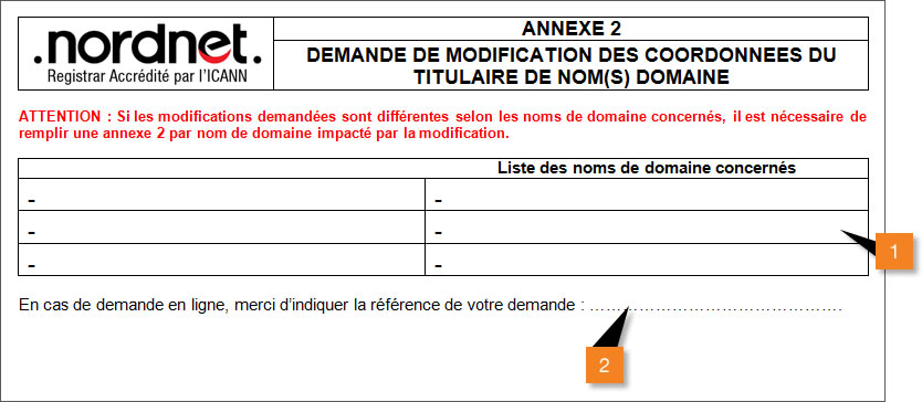Assistance Nordnet - MODIFIER LES COORDONNÉES DU TITULAIRE DU NOM DE